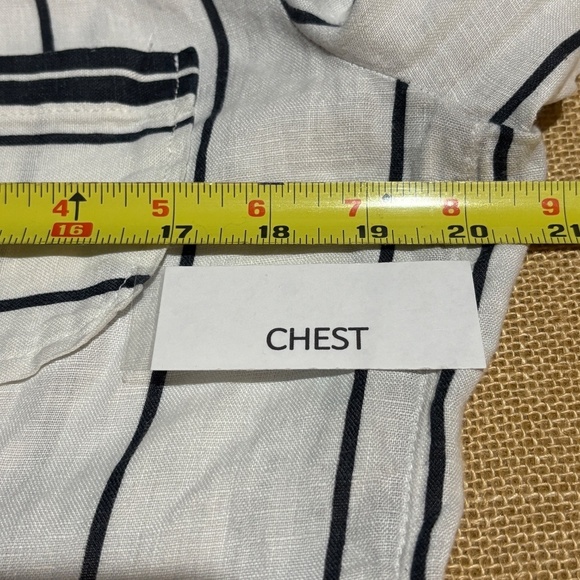 AJ Armani Jeans Women Linen LongSleeve Blazer Sz 12 Made in Italy Classic Preppy - Picture 11 of 14